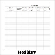 Food diary in simple chart form.