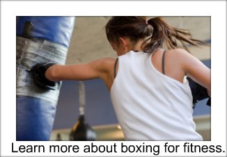 A fit woman boxing for fitness