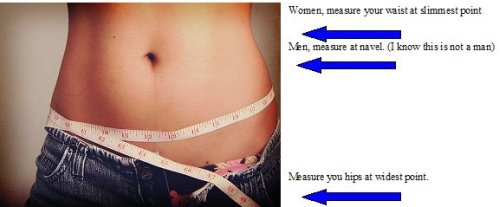 A woman measuring her waist to hip ratio with tape measure.