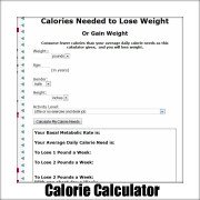Calorie Calculator to lose or gain weight.