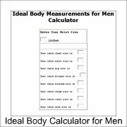ideal body measurements for men calculator