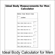ideal body measurements for men calculator