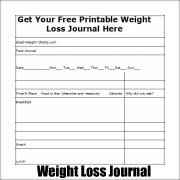 Free printable weight loss journals