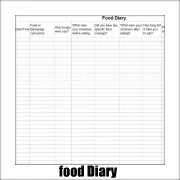 Food diary in simple chart form.