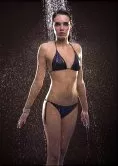 Woman with ideal body in swimsuit